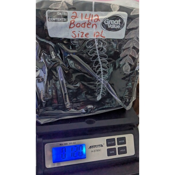 Boden Embroidered Leaves Lined Cotton Black Skirt - Women 12L EUC - Picture 13 of 13